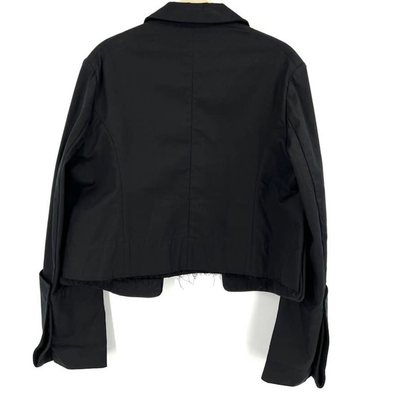 Peachoo Krejberg Exaggerated Cuff Raw Hem Blazer Wednesday Addams Style SZ 42 EU - Picture 2 of 8